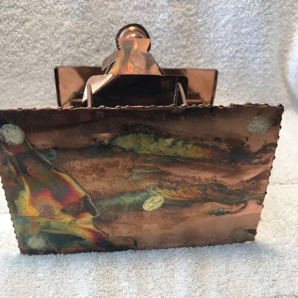 Vintage Copper Sculptural Figurine Music Box Handmade & Unique Design Quirky Dec - Picture 6 of 12
